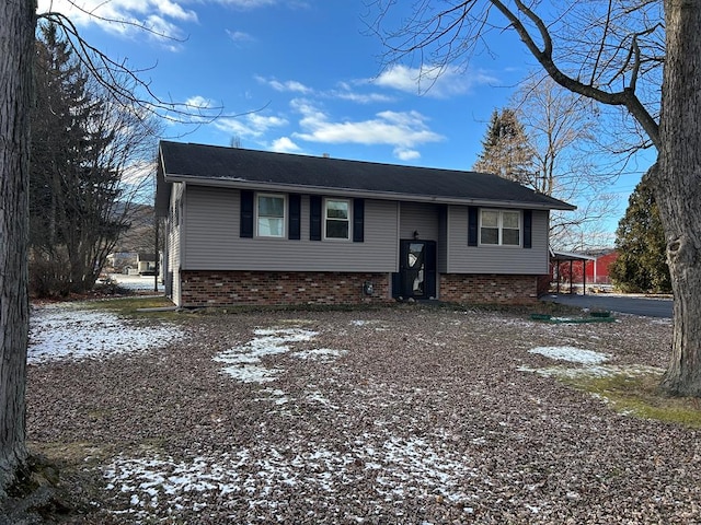 bi-level home with a carport