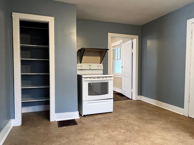 kitchen featuring white electric range