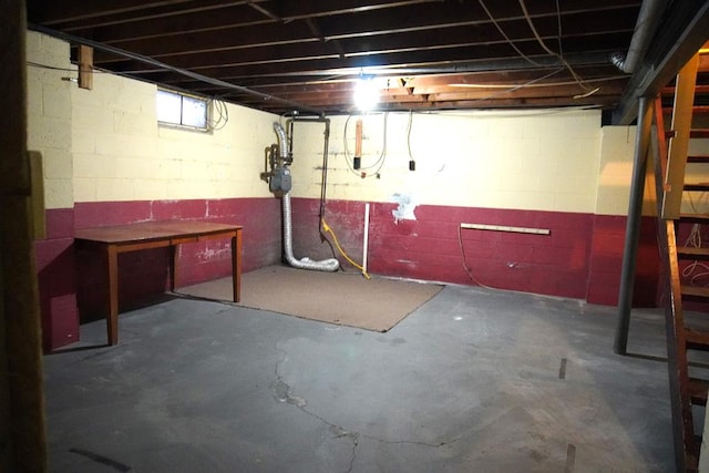 view of basement