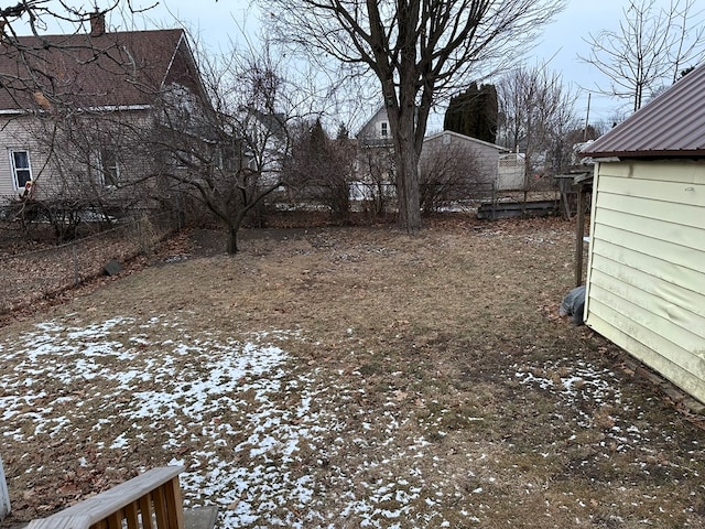 view of snowy yard