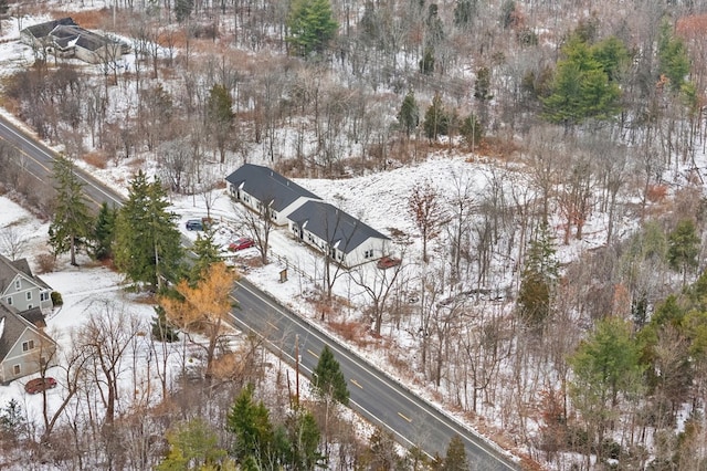 view of snowy aerial view