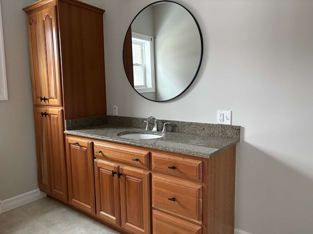 bathroom featuring vanity and tile patterned floors