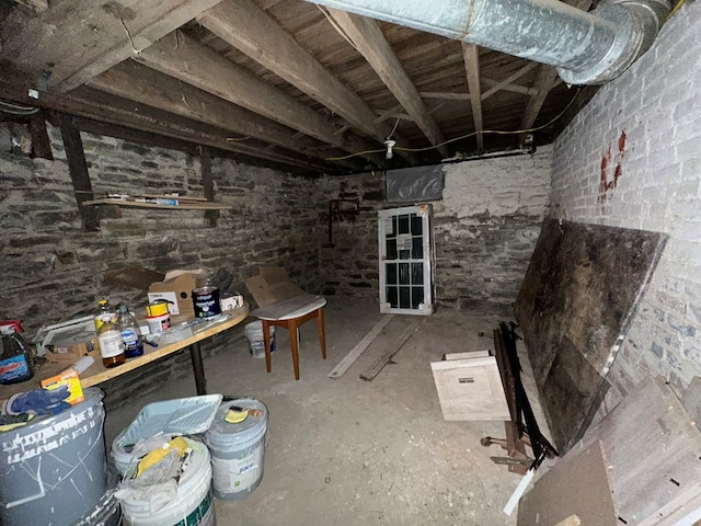 view of basement