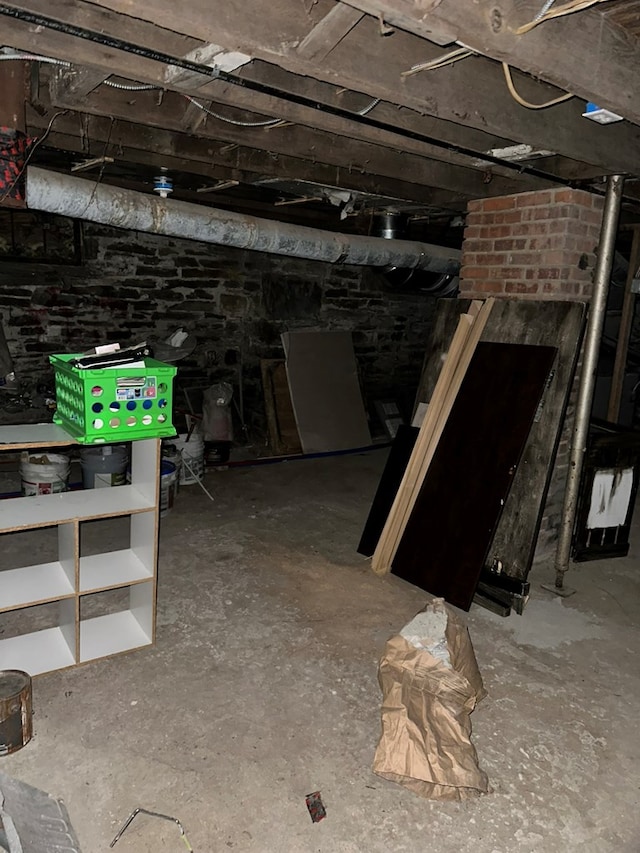 view of basement