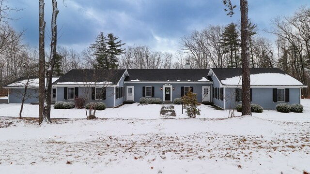 view of single story home