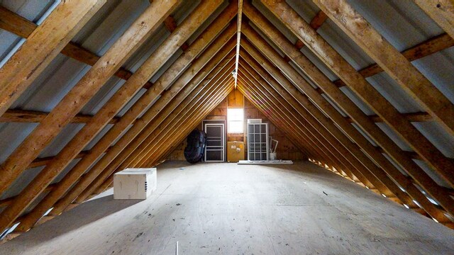 view of attic