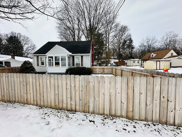 view of snowy yard