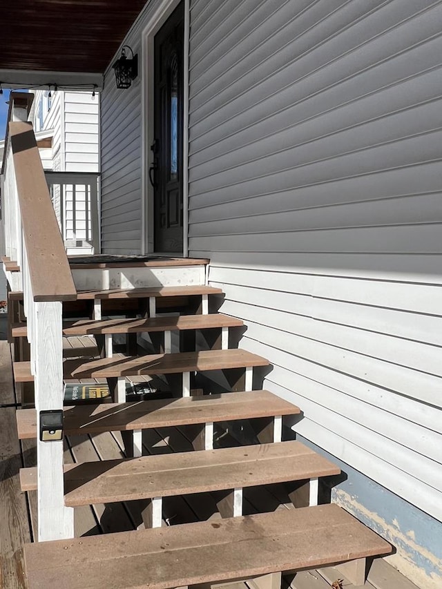 view of stairway