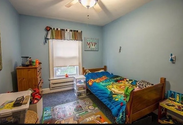 bedroom with ceiling fan