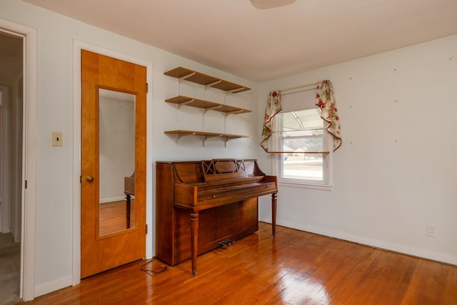 miscellaneous room with hardwood / wood-style flooring