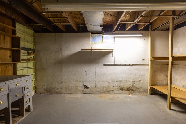 view of basement