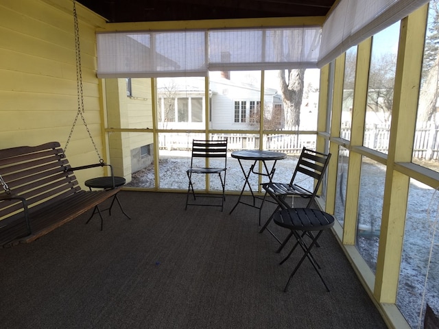 view of sunroom / solarium