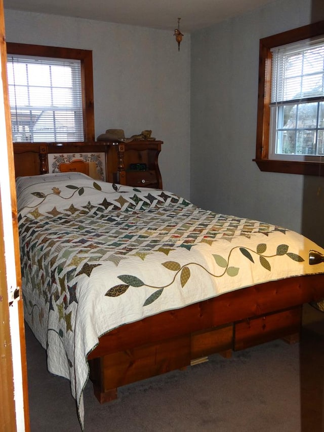 view of carpeted bedroom