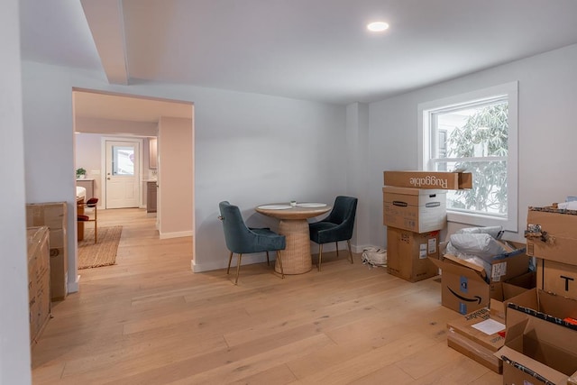 interior space featuring light hardwood / wood-style flooring