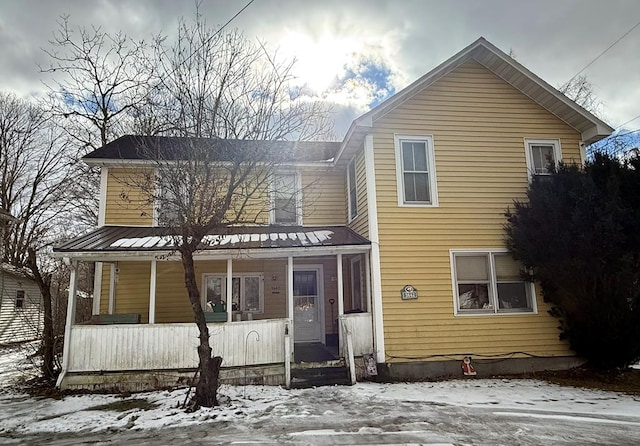 view of front of home with a porch