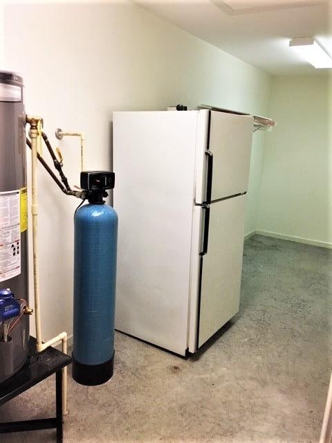 interior space featuring water heater