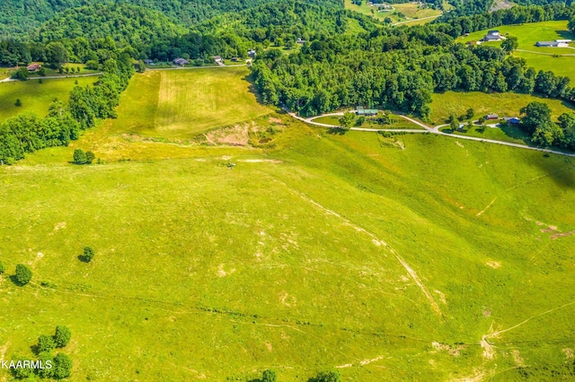 bird's eye view with a rural view