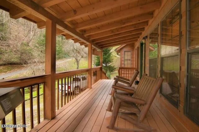 view of wooden terrace