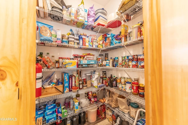 view of pantry