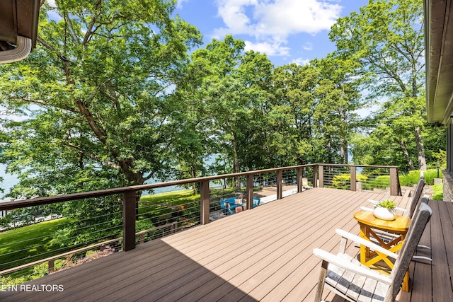 view of wooden terrace