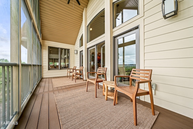 view of wooden terrace