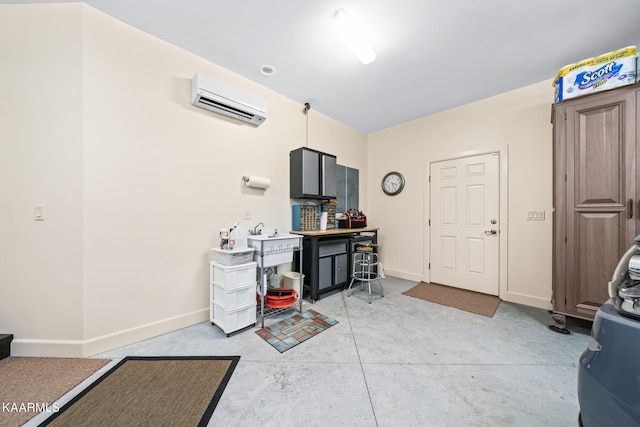 office space featuring a wall unit AC