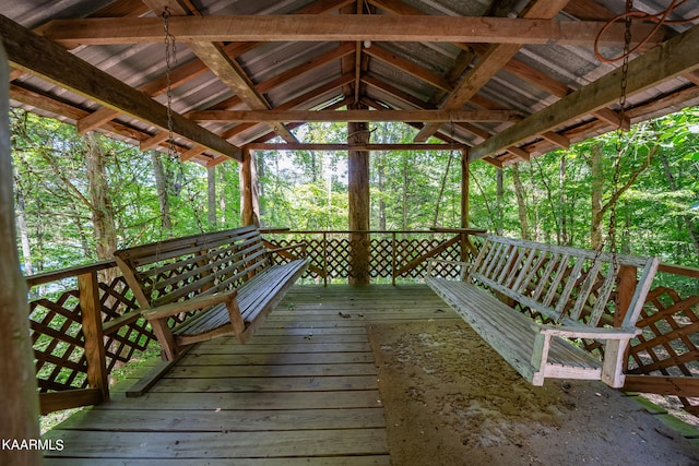 view of wooden terrace