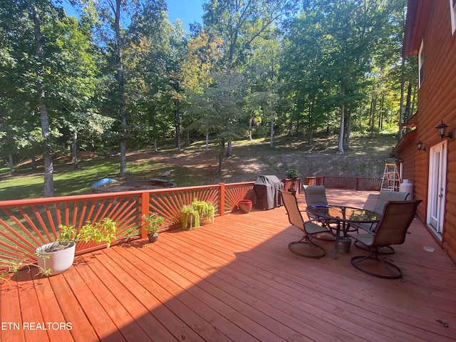 view of wooden deck