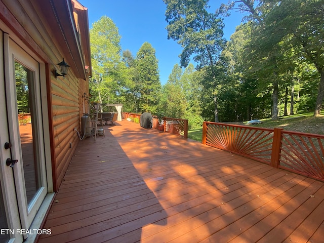 view of wooden terrace