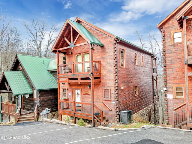 view of property with central AC