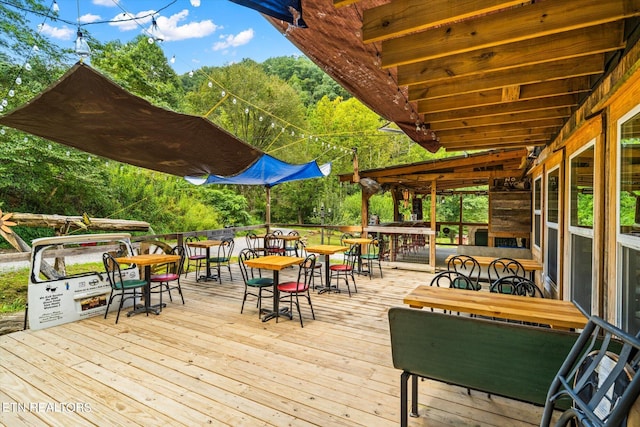 view of wooden terrace