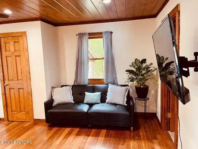107 Dream Way, Sevierville, TN 37876 - living area featuring wooden ceiling and light wood-type flooring