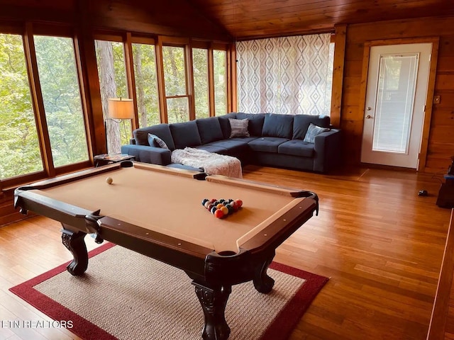 107 Dream Way, Sevierville, TN 37876 - rec room featuring billiards, light hardwood / wood-style floors, and plenty of natural light