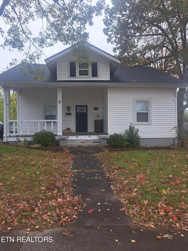 front of property with a porch