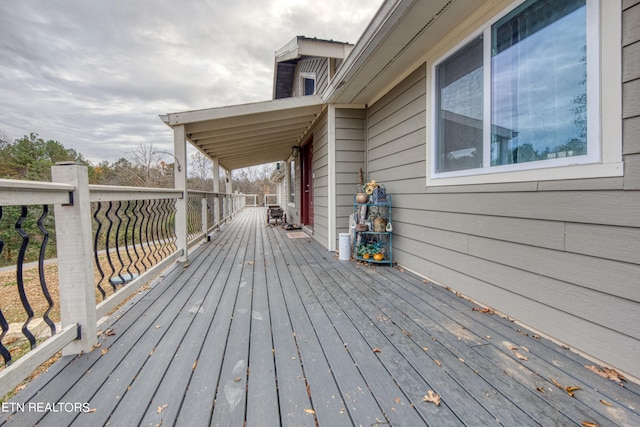 view of wooden terrace