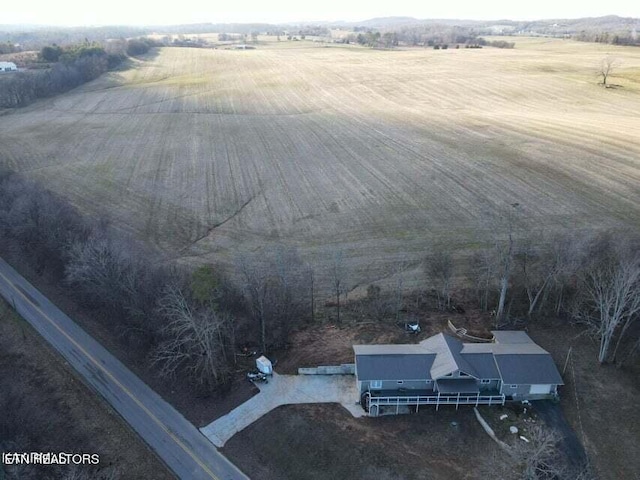 drone / aerial view featuring a rural view