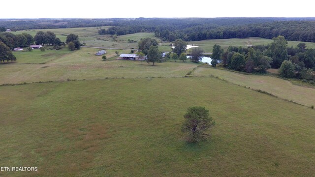 aerial view featuring a rural view