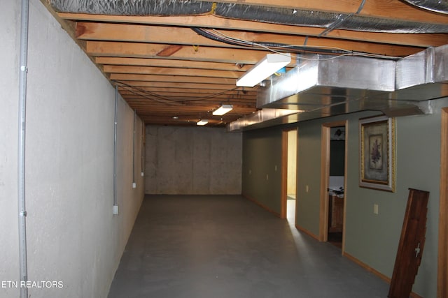 view of basement