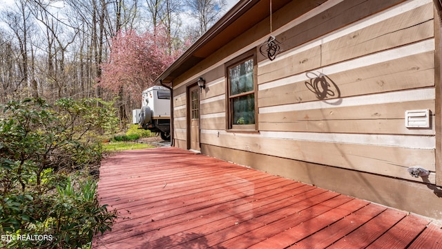 view of wooden terrace