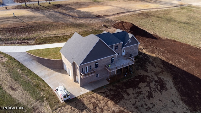 bird's eye view featuring a rural view