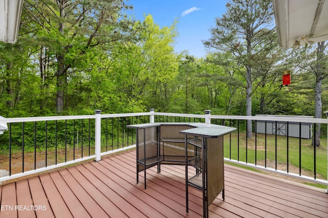 view of wooden terrace