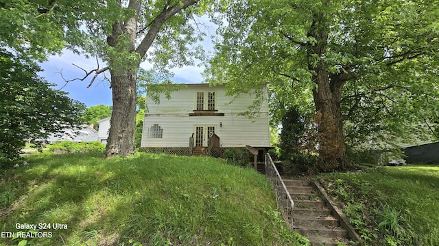 722 Trenton St, Harriman, TN 37748 - back of house featuring french doors and stairs