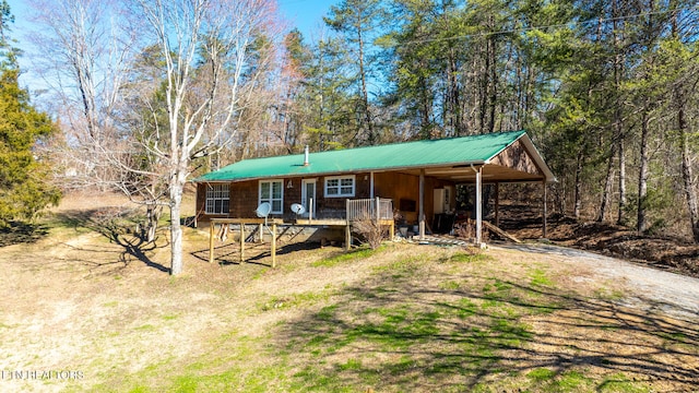 view of front of property with covered porch