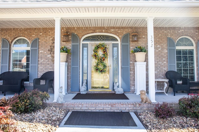 352 Rutherford Dr, New Tazewell, TN 37825 - view of exterior entry featuring covered porch