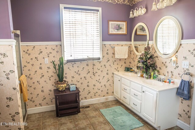 352 Rutherford Dr, New Tazewell, TN 37825 - bathroom with tile flooring and double vanity