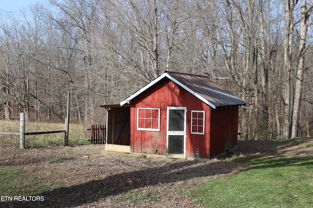 view of outdoor structure