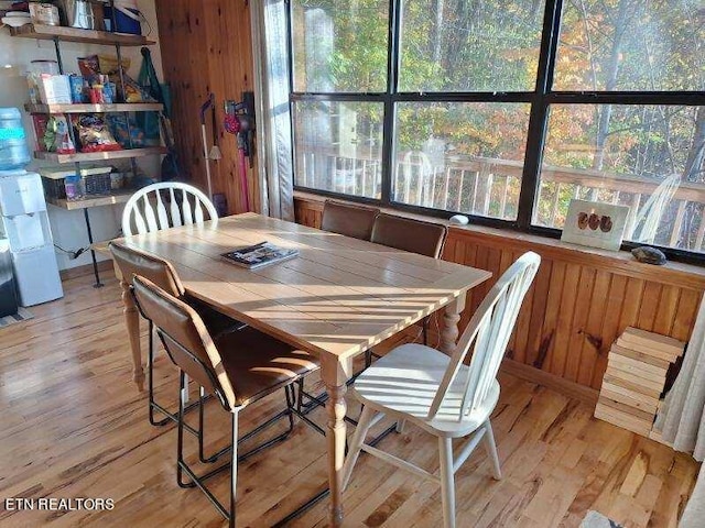 dining area featuring light hardwood / wood-style flooring