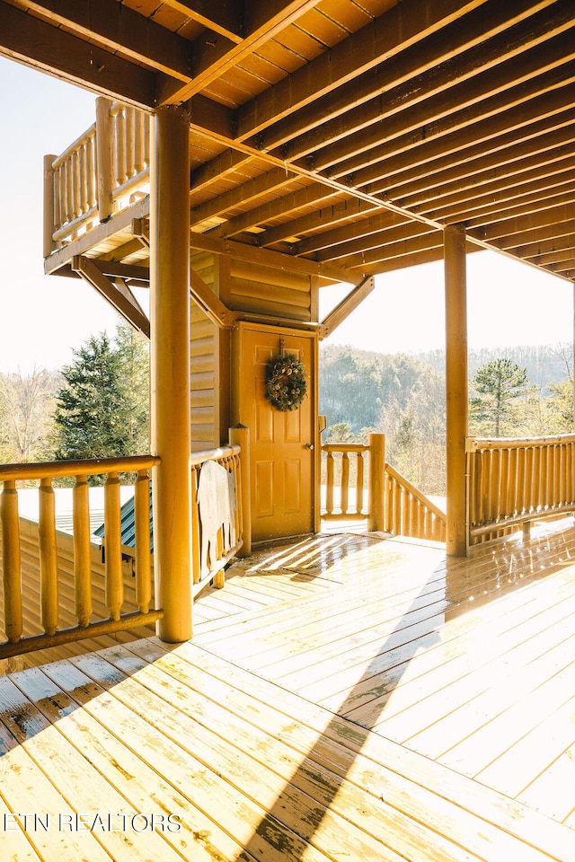 view of wooden terrace