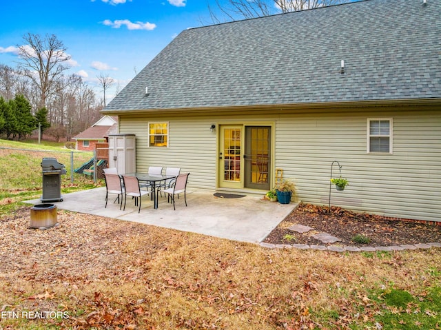 rear view of house with a patio area