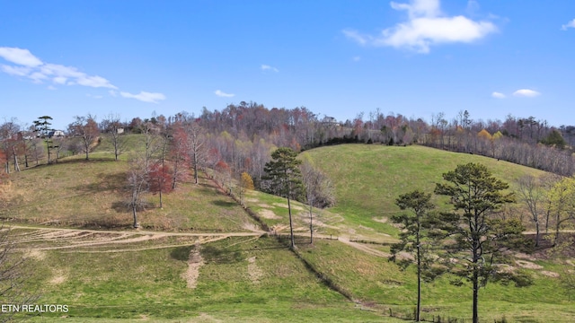 exterior space with a rural view